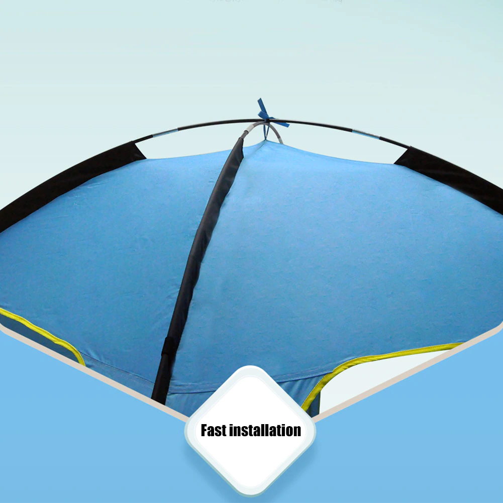 Cheap Goat Tents Big Beach Camping Tent Ventilated Silver Coated Rainproof Picnic Anti UV Sunshade Tents Sun Shelter with Storage Bag Tents 